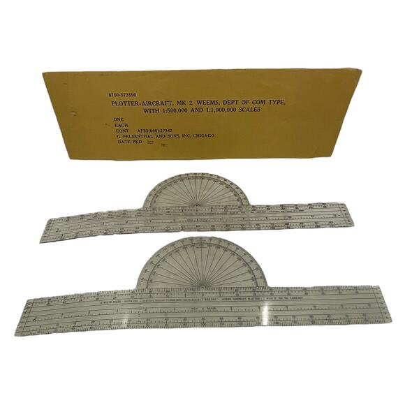 Vintage Weems Aircraft Plotter Mark II 1952 Navigation Tool with Case - Picture 1 of 8